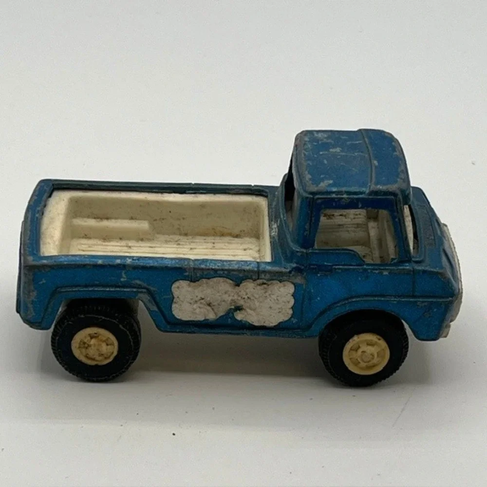 Vintage 1969 Tootsietoy Pick-Up Truck Blue Die-Cast Made in USA Wheels Wagon